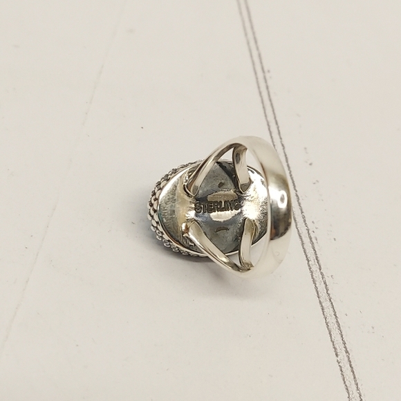 Handcrafted Turquoise Ring Sz 7 - Picture 7 of 10